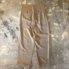 画像2: 【POLO BY RALPF LAUREN】WIDE SILHOUETTE BEIGE COLOR SLACKS / W32 (2)