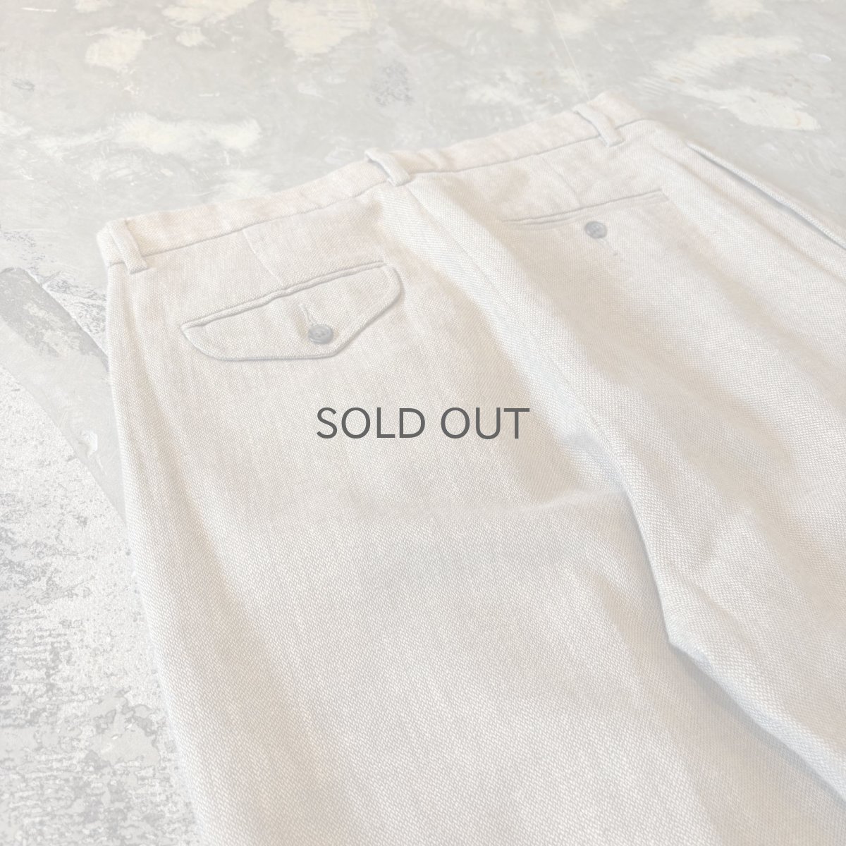 画像9: 【POLO BY RALPF LAUREN】WIDE SILHOUETTE BEIGE COLOR SLACKS / W32 (9)