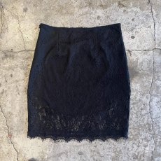 画像2: ALL OVER LACE DESIGN TIGHT SKIRT / W29 (2)