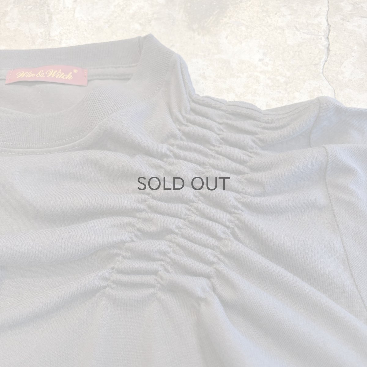 画像5: 【Wiz&Witch】"WEIRD" SHIRRING PLAIN TEE / OS (5)