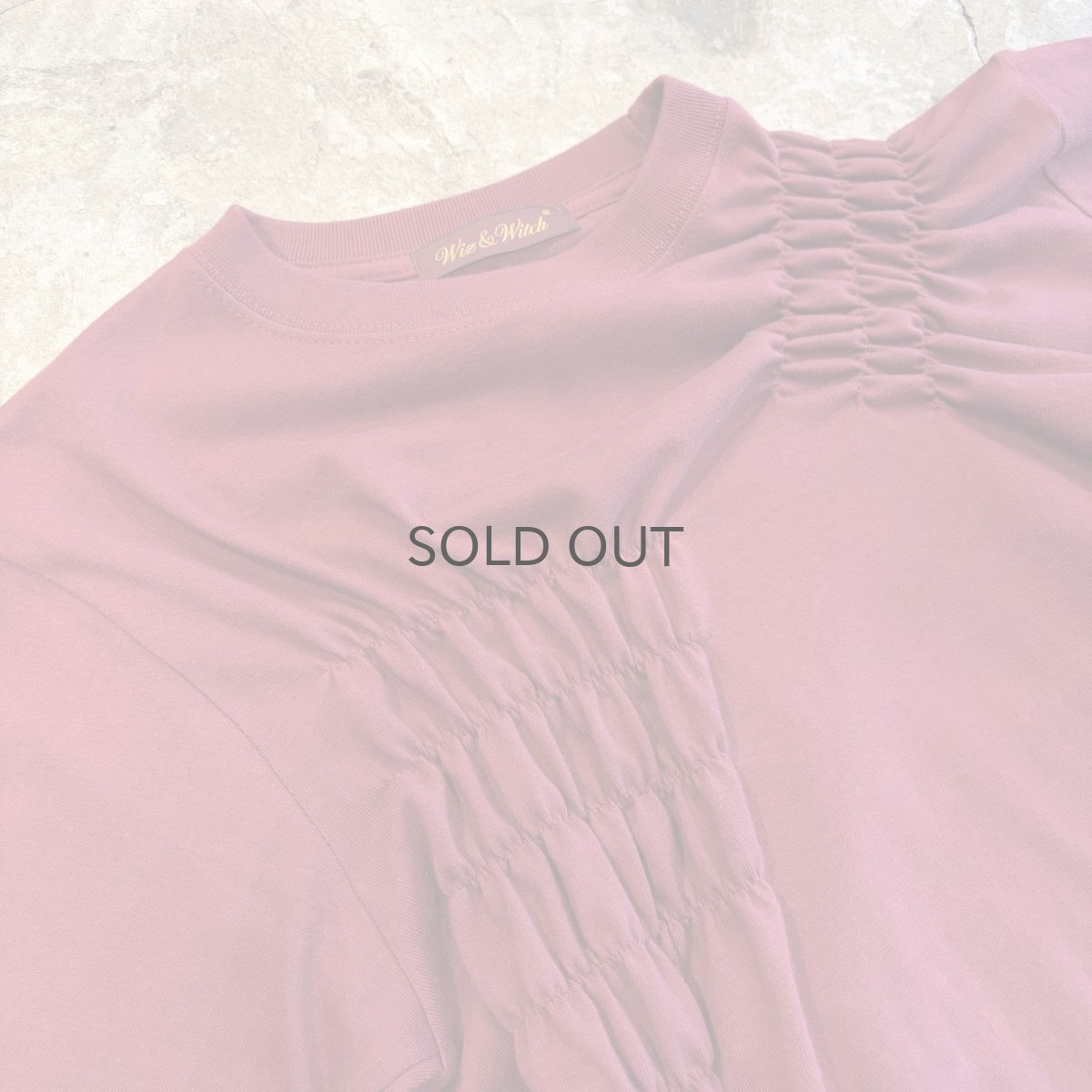 画像3: 【Wiz&Witch】"WEIRD" SHIRRING PLAIN TEE / OS (3)