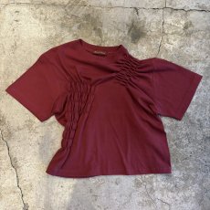 画像1: 【Wiz&Witch】"WEIRD" SHIRRING PLAIN TEE / OS (1)