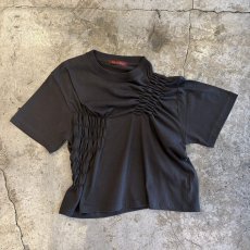 画像1: 【Wiz&Witch】"WEIRD" SHIRRING PLAIN TEE / OS (1)