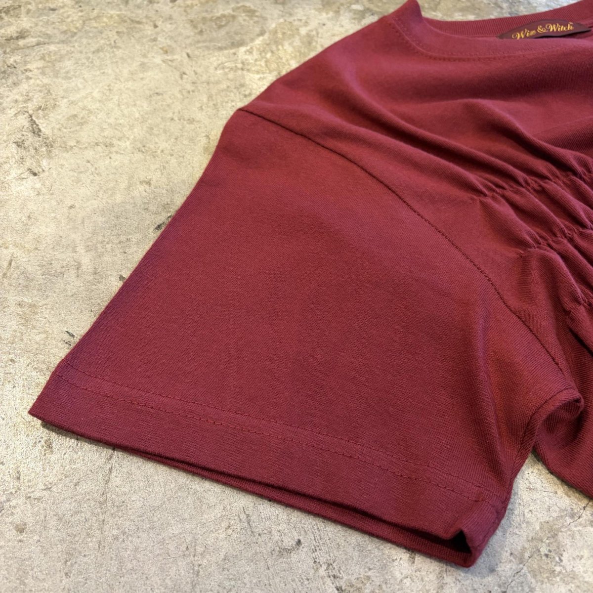画像6: 【Wiz&Witch】"WEIRD" SHIRRING PLAIN TEE / OS (6)