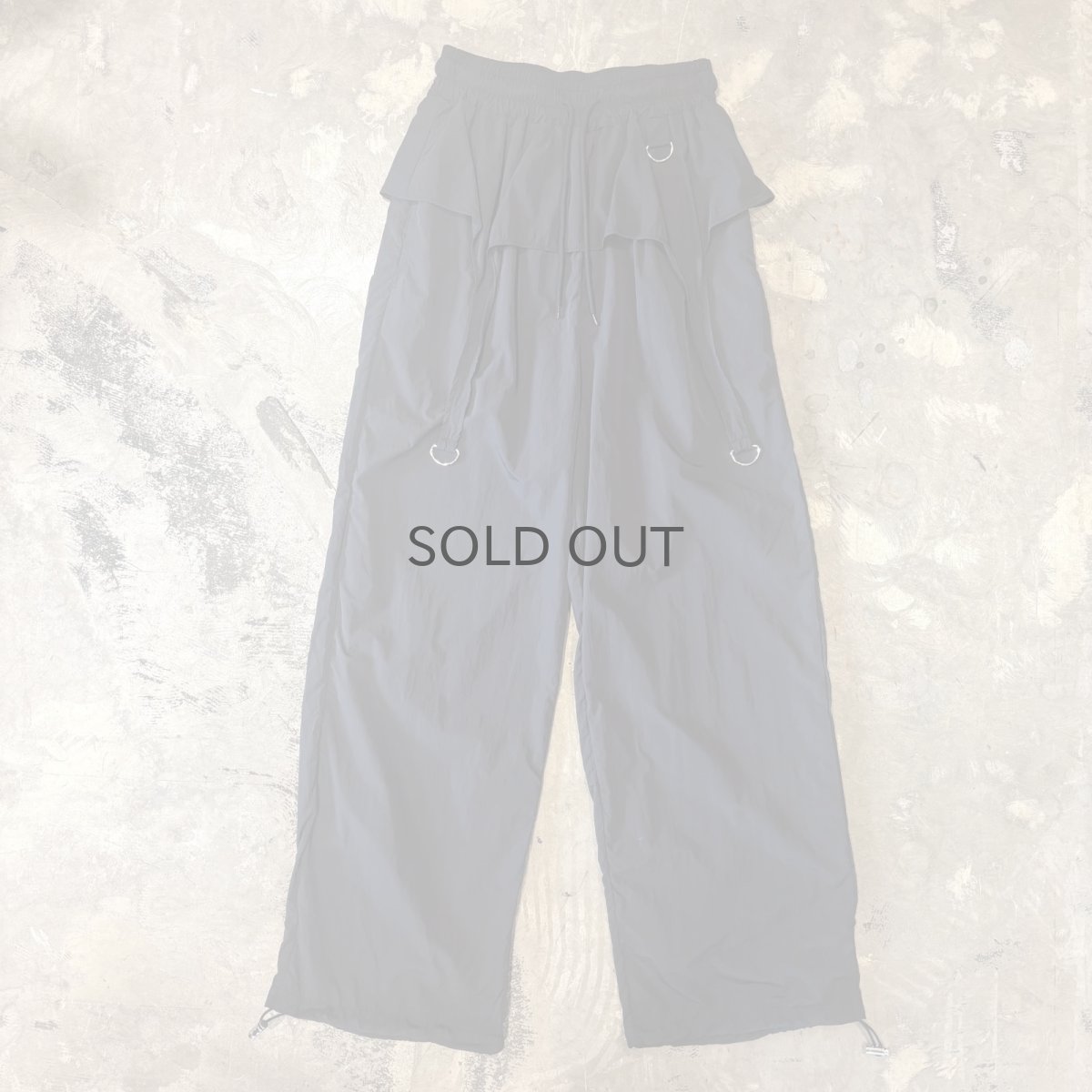 画像1: 【WONDERGROUND】D-CODE LAYERED NYLON PANTS / BLACK / OS (1)