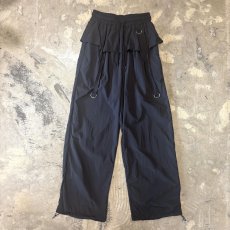 画像1: 【WONDERGROUND】D-CODE LAYERED NYLON PANTS / BLACK / OS (1)