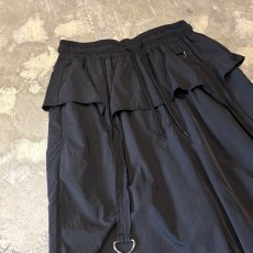 画像4: 【WONDERGROUND】D-CODE LAYERED NYLON PANTS / BLACK / OS (4)