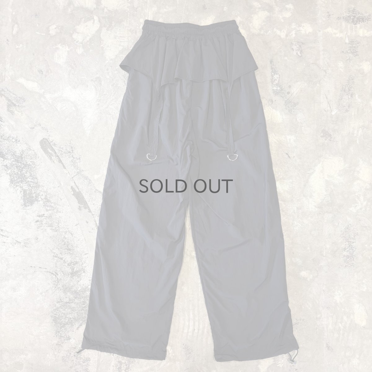 画像2: 【WONDERGROUND】D-CODE LAYERED NYLON PANTS / BLACK / OS (2)