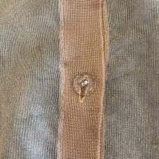 画像10: PAIL TONE COLOR CLEAR BUTTON DESIGN SHEER TULLE L/S CARDIGAN  / Ladies L (10)