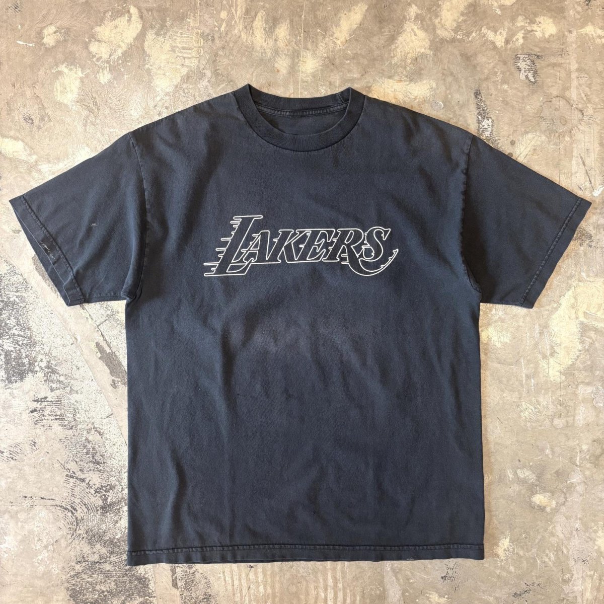 画像1: "LAKERES" FRONT LOGO PRINTED S/S TEE / Mens L  (1)