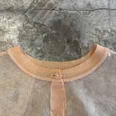 画像8: PAIL TONE COLOR CLEAR BUTTON DESIGN SHEER TULLE L/S CARDIGAN  / Ladies L (8)