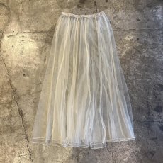 画像1: DOUBLE TULLE DESIGN LONG SHEER SKIRT / W24~W33 (1)
