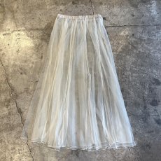 画像2: DOUBLE TULLE DESIGN LONG SHEER SKIRT / W24~W33 (2)
