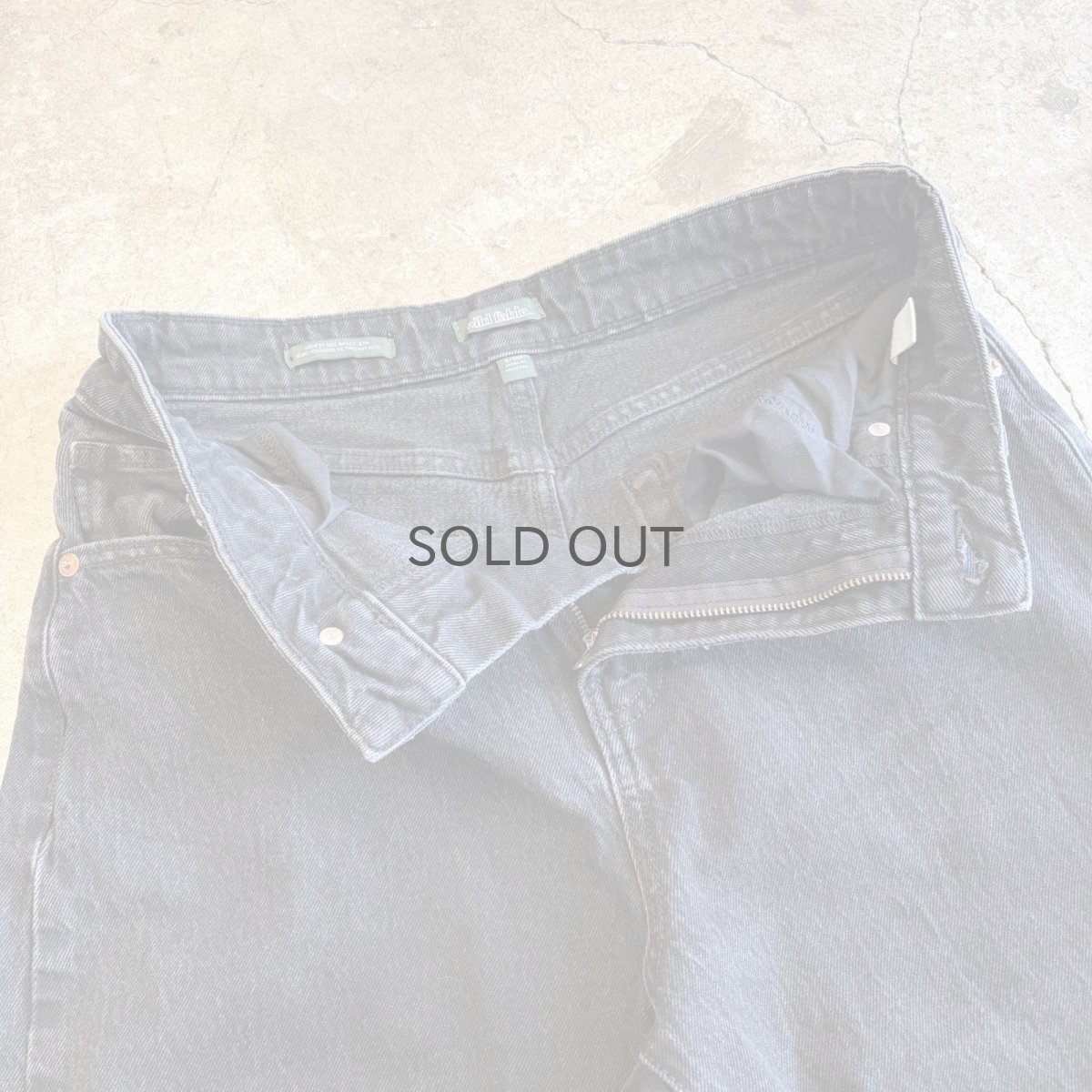 画像7: BLACK COLOR HEAVILY RIPPED DESIGN DENIM PANTS / W30 (7)