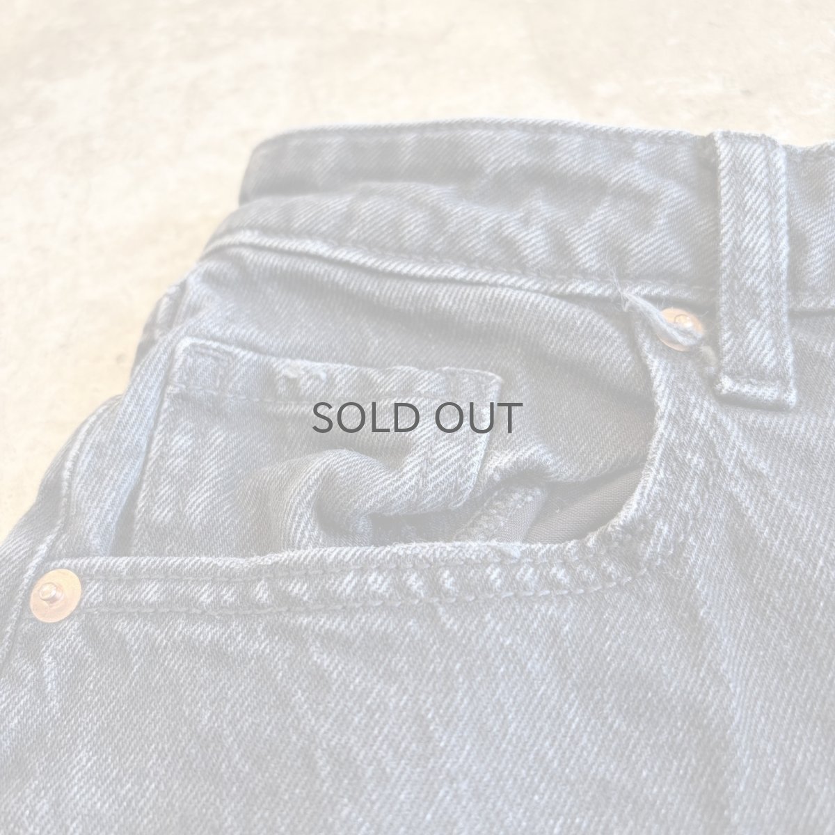 画像8: BLACK COLOR HEAVILY RIPPED DESIGN DENIM PANTS / W30 (8)