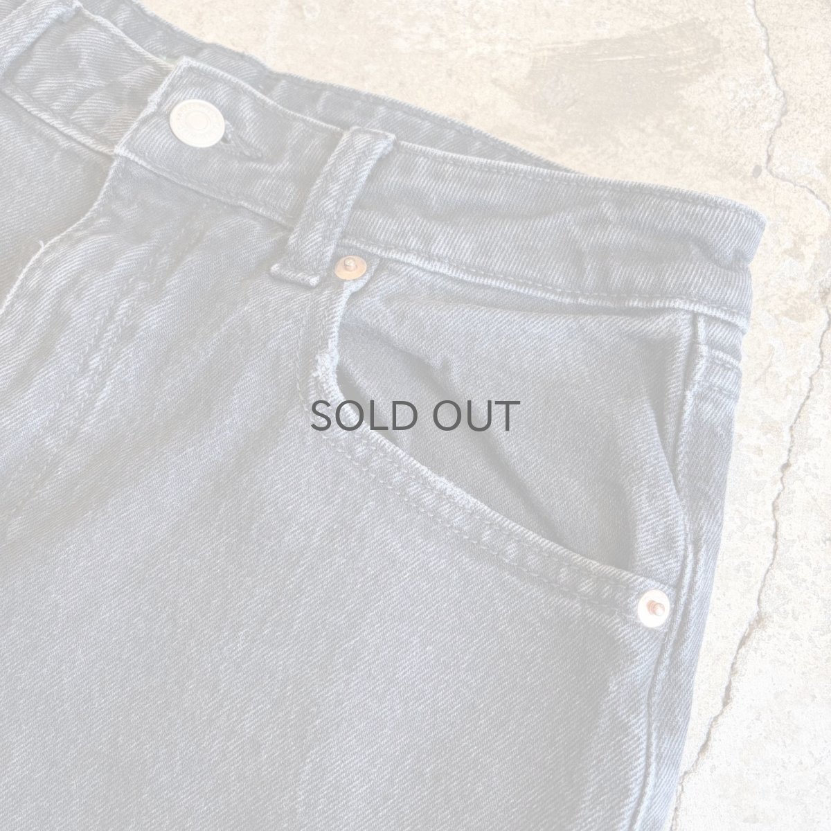 画像6: BLACK COLOR HEAVILY RIPPED DESIGN DENIM PANTS / W30 (6)