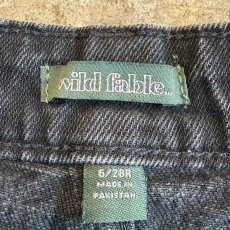 画像11: BLACK COLOR HEAVILY RIPPED DESIGN DENIM PANTS / W30 (11)
