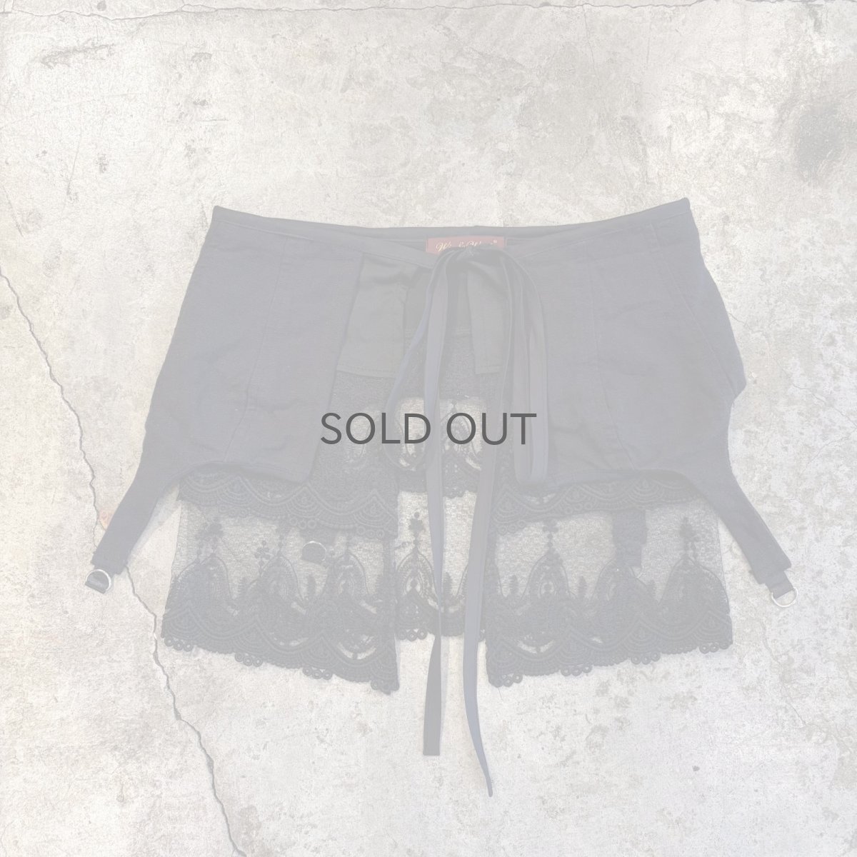 画像1: 【Wiz&Witch】"UNITED" LACE MIX WRAP SKIRT / FREE (1)