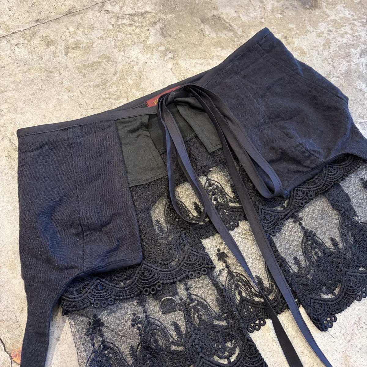 画像3: 【Wiz&Witch】"UNITED" LACE MIX WRAP SKIRT / FREE (3)