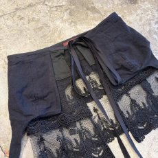 画像3: 【Wiz&Witch】"UNITED" LACE MIX WRAP SKIRT / FREE (3)