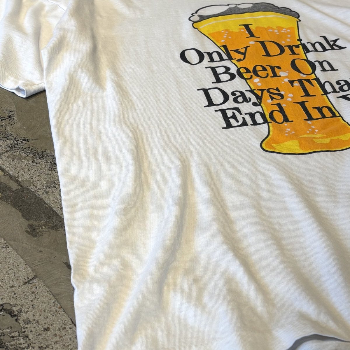画像5: 80's FRONT BEER & MESSAGE PRINTED S/S TEE / Mens L (5)