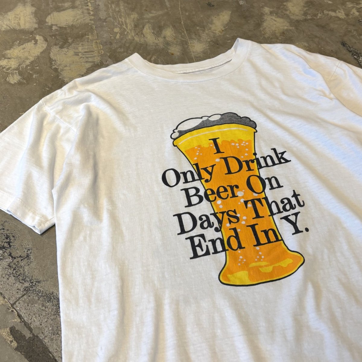 画像3: 80's FRONT BEER & MESSAGE PRINTED S/S TEE / Mens L (3)