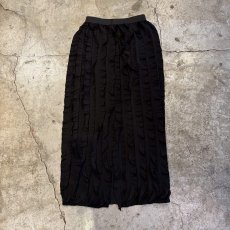 画像2: BLACK COLOR CASCADING FRILL DESIGN LONG SKIRT / W24~W33 (2)