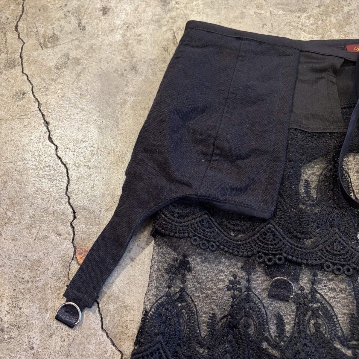 画像4: 【Wiz&Witch】"UNITED" LACE MIX WRAP SKIRT / FREE (4)