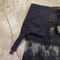画像4: 【Wiz&Witch】"UNITED" LACE MIX WRAP SKIRT / FREE (4)