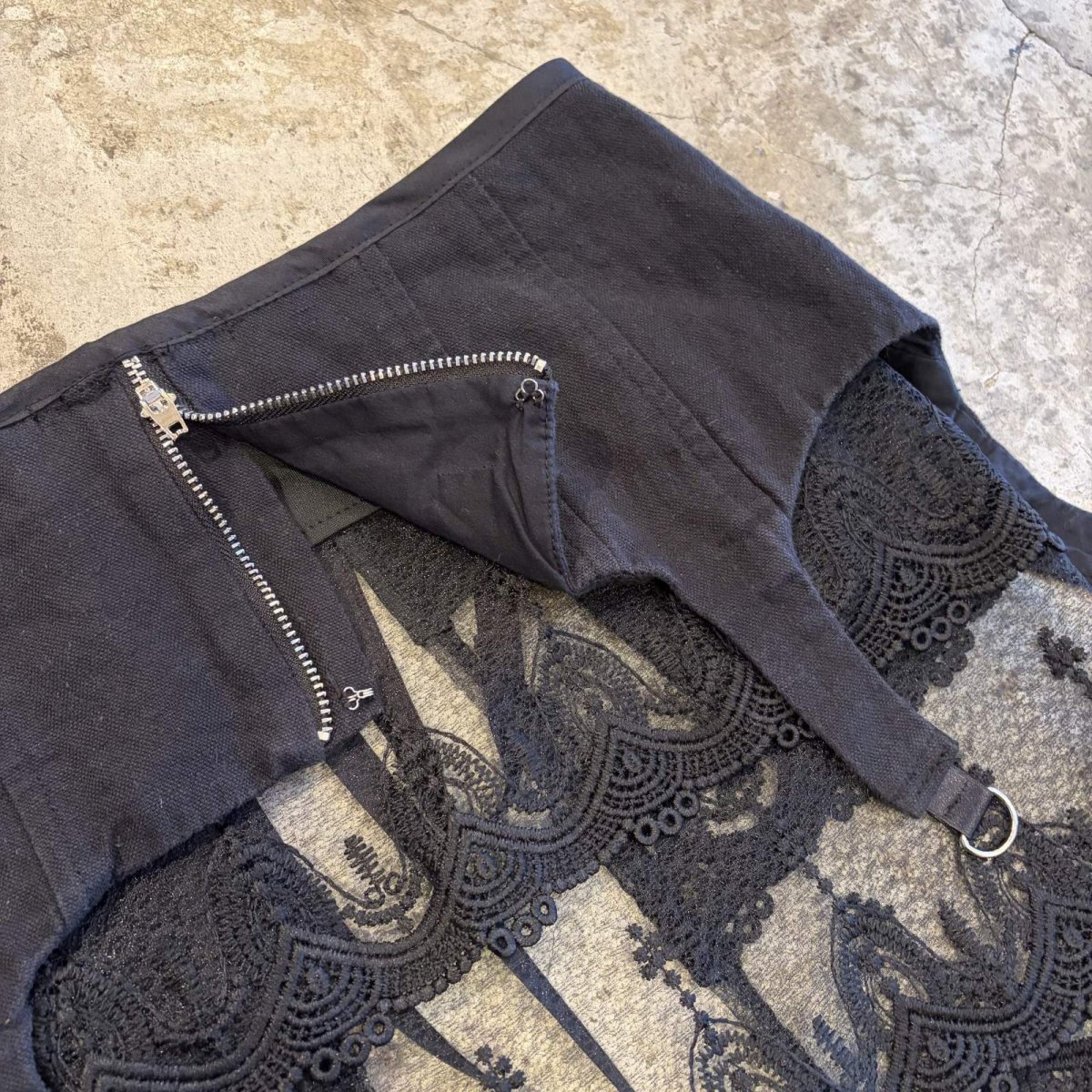 画像7: 【Wiz&Witch】"UNITED" LACE MIX WRAP SKIRT / FREE (7)