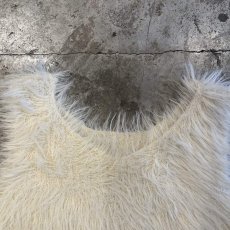 画像9: ALL OVER SHAGGY IVORY COLOR DESIGN VEST / Ladies M (9)