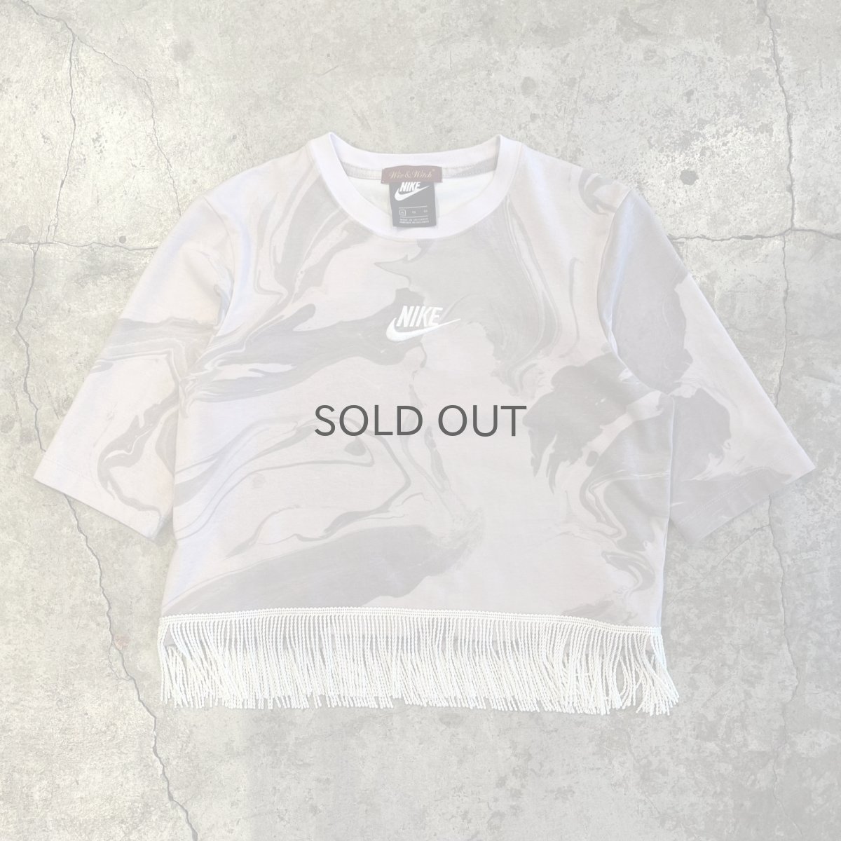画像1: 【Wiz&Witch】"UNITED" FRINGE SHORT SPORTY TEE / OS (1)