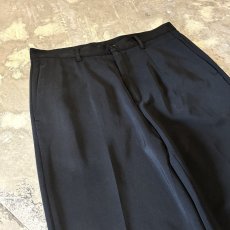 画像3: BACK LEATHER PATCH STRAIGHT SLACKS / W31 / MADE IN ITALY (3)