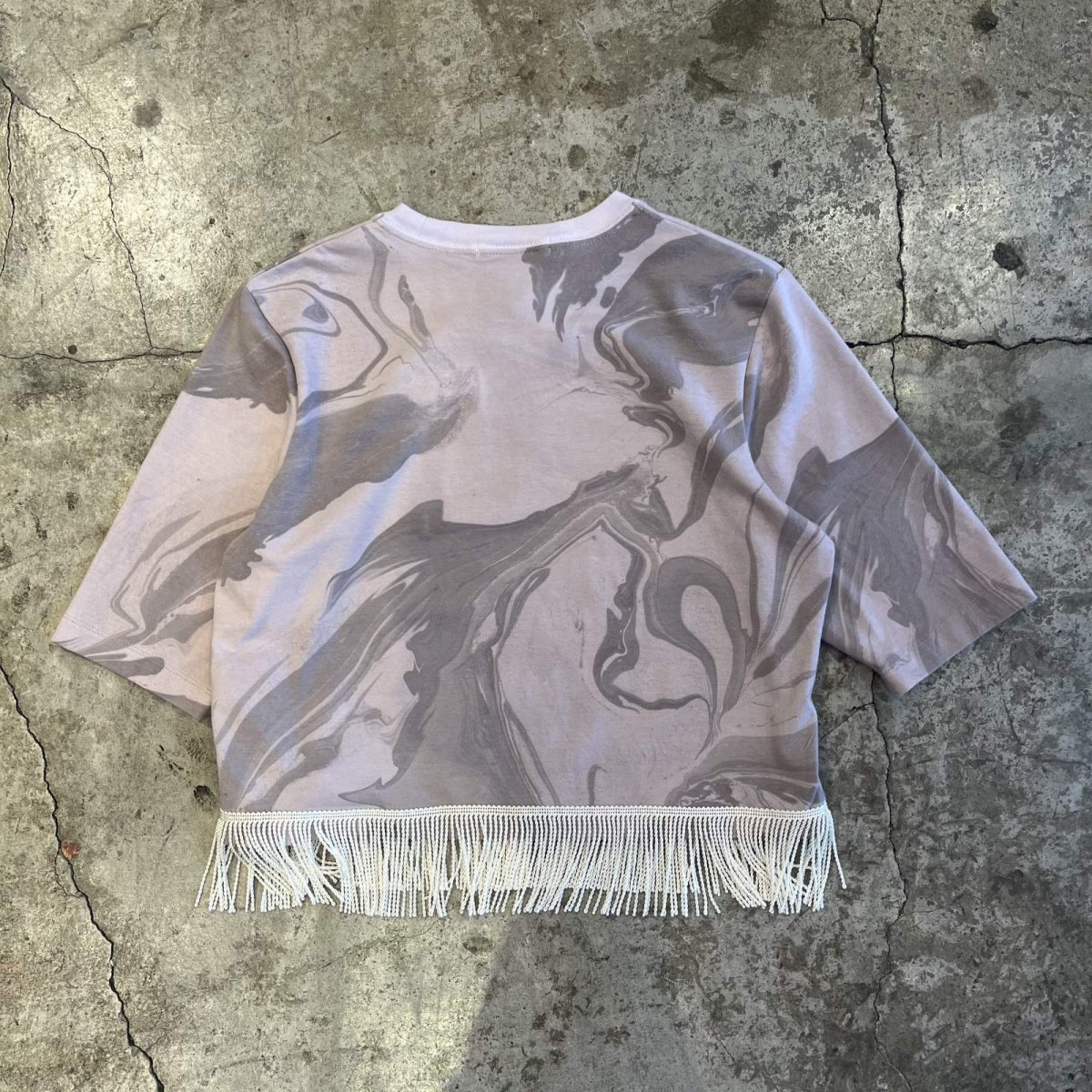 画像2: 【Wiz&Witch】"UNITED" FRINGE SHORT SPORTY TEE / OS (2)