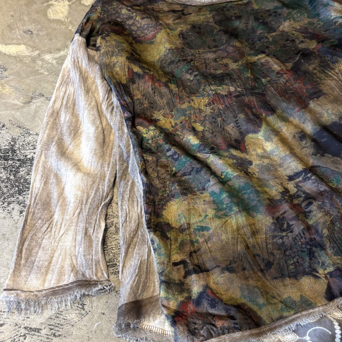 画像5: PATTERN SWITCHED BACK SLIT L/S TOPS / Mens L (5)