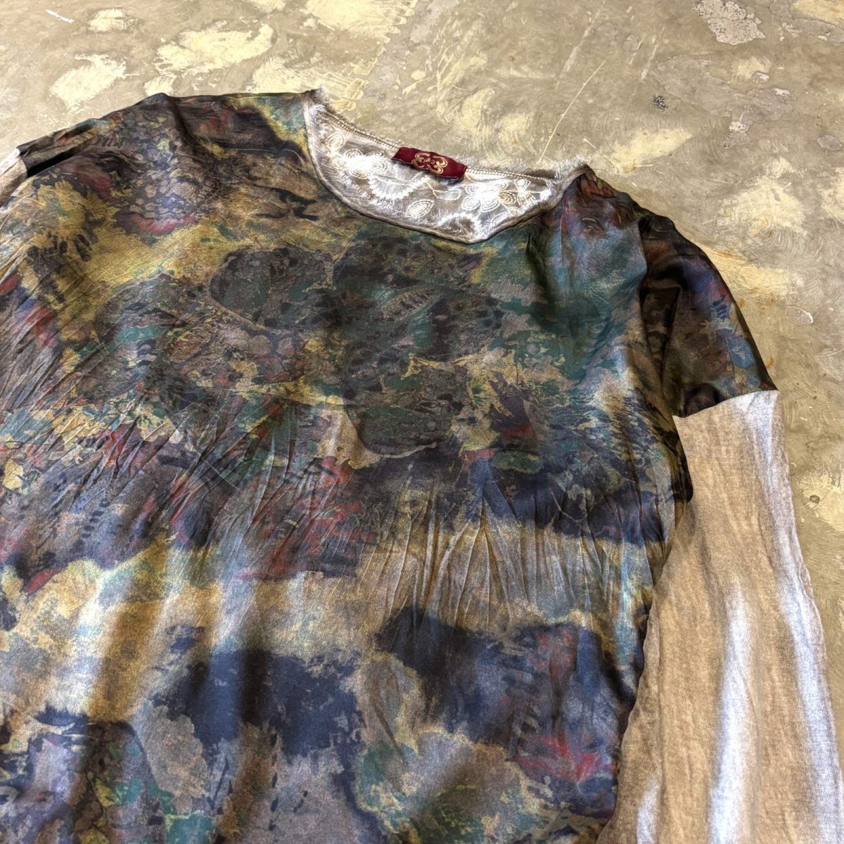 画像4: PATTERN SWITCHED BACK SLIT L/S TOPS / Mens L (4)