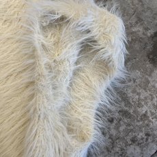 画像8: ALL OVER SHAGGY IVORY COLOR DESIGN VEST / Ladies M (8)