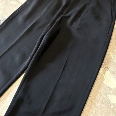 画像4: BACK LEATHER PATCH STRAIGHT SLACKS / W31 / MADE IN ITALY (4)