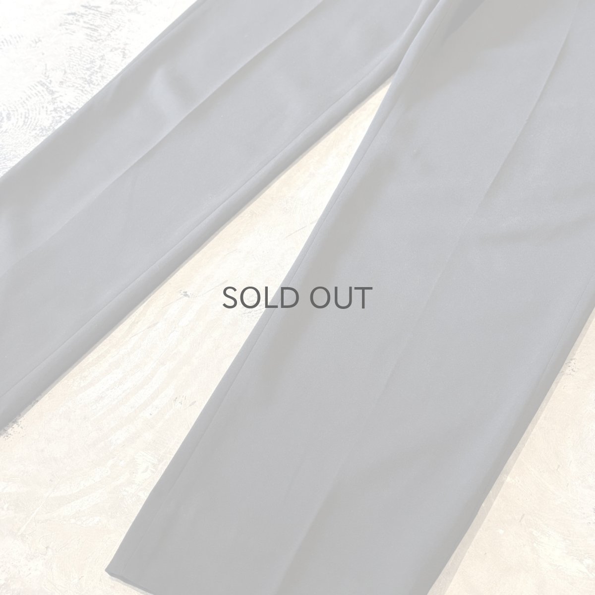 画像6: BACK LEATHER PATCH STRAIGHT SLACKS / W31 / MADE IN ITALY (6)