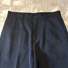 画像10: BACK LEATHER PATCH STRAIGHT SLACKS / W31 / MADE IN ITALY (10)