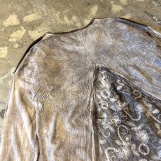 画像9: PATTERN SWITCHED BACK SLIT L/S TOPS / Mens L (9)