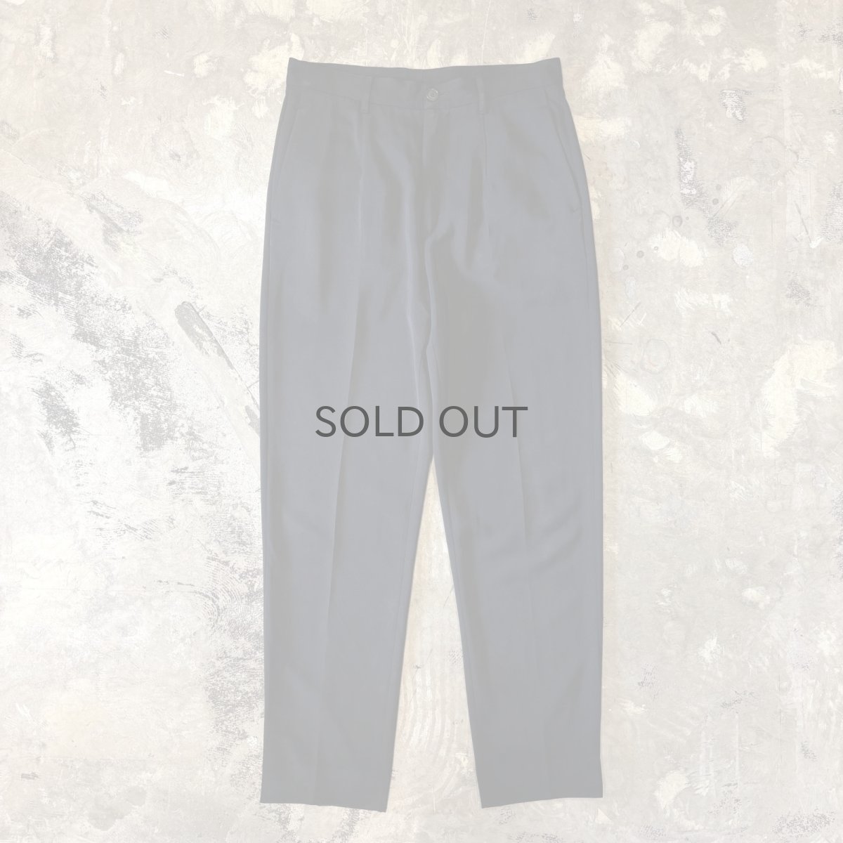 画像2: BACK LEATHER PATCH STRAIGHT SLACKS / W31 / MADE IN ITALY (2)
