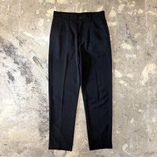 画像2: BACK LEATHER PATCH STRAIGHT SLACKS / W31 / MADE IN ITALY (2)