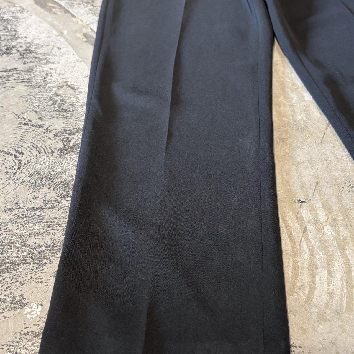 画像7: BACK LEATHER PATCH STRAIGHT SLACKS / W31 / MADE IN ITALY (7)