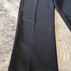 画像7: BACK LEATHER PATCH STRAIGHT SLACKS / W31 / MADE IN ITALY (7)