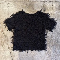 画像2: FRINGE RIBBON YARN S/S TOPS / Ladies M~L (2)