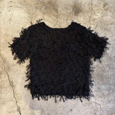 画像1: FRINGE RIBBON YARN S/S TOPS / Ladies M~L (1)