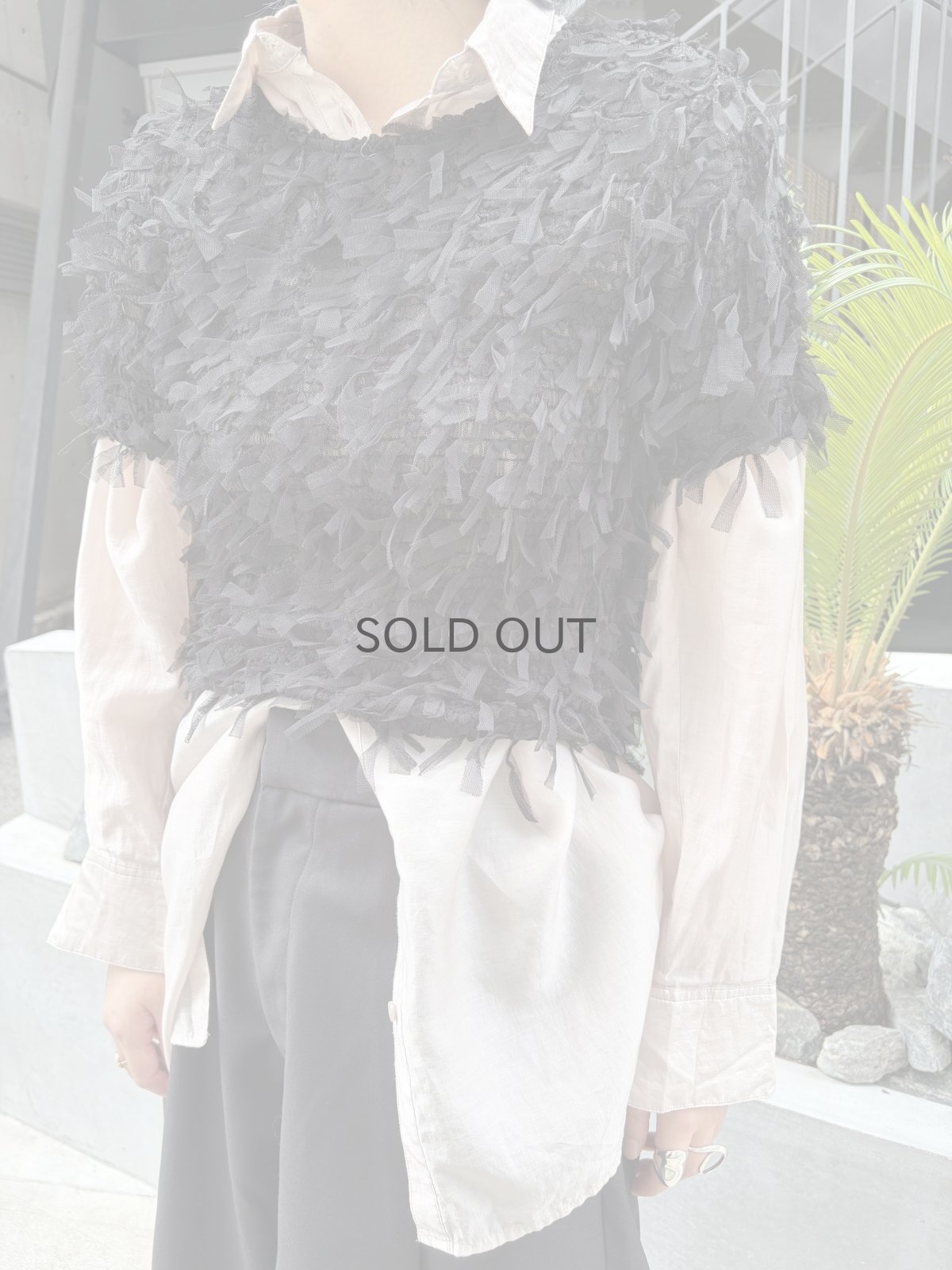 画像11: FRINGE RIBBON YARN S/S TOPS / Ladies M~L (11)