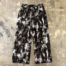 画像2: BICOLOR PATTERN WIDE SILHOUETTE VELOUR PANTS / W34 (2)