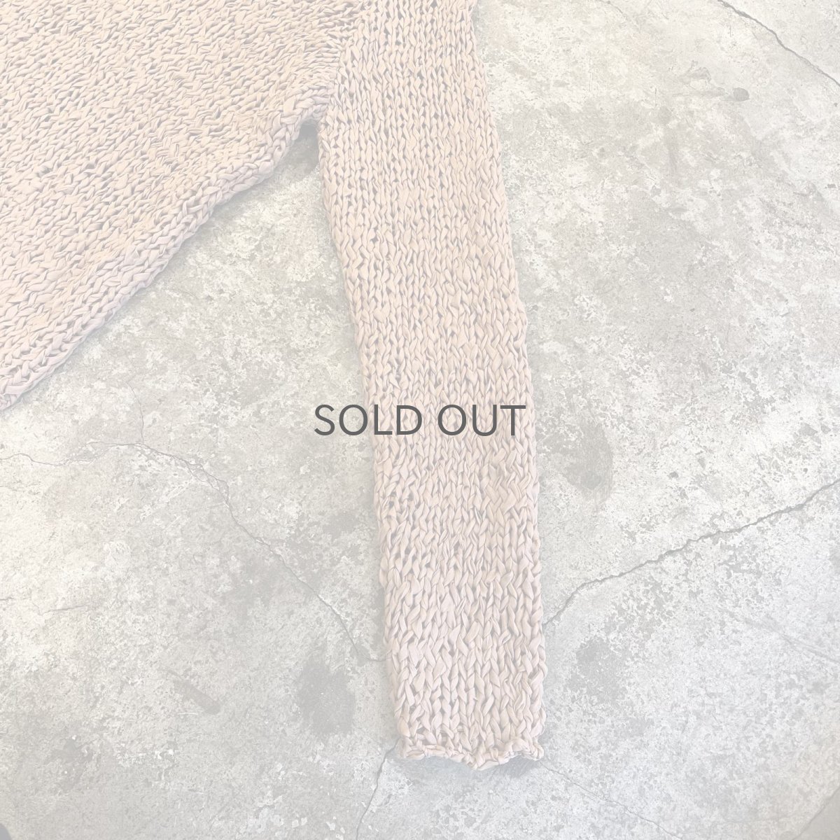画像7: BEIGE COLOR CABLE DESIGN L/S KNIT TOPS / Ladies M  (7)